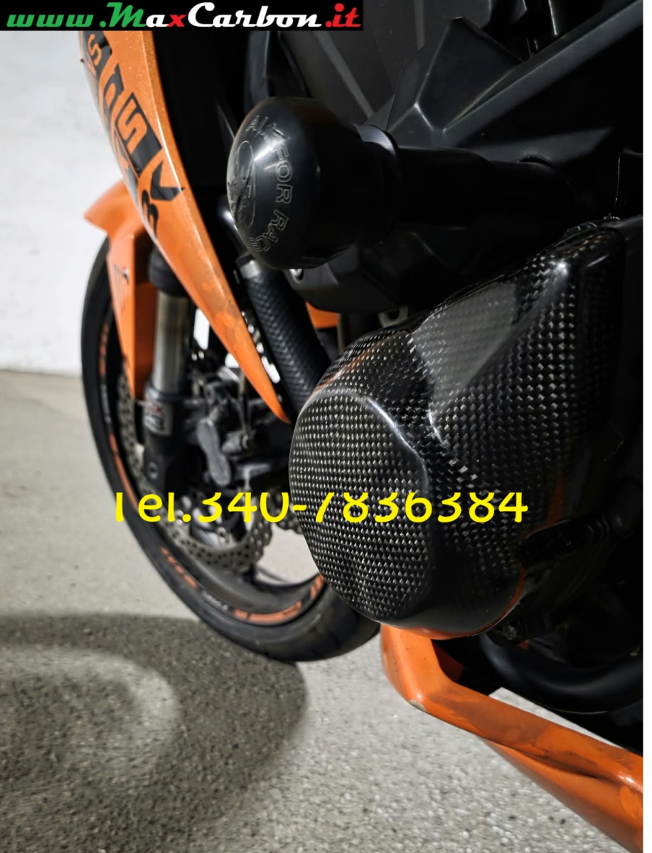 Copri Carter Motore in Carbonio kawasaki Z750 ed Z 750 R anni 2007 al 2012 Engine Cover - immagine 9