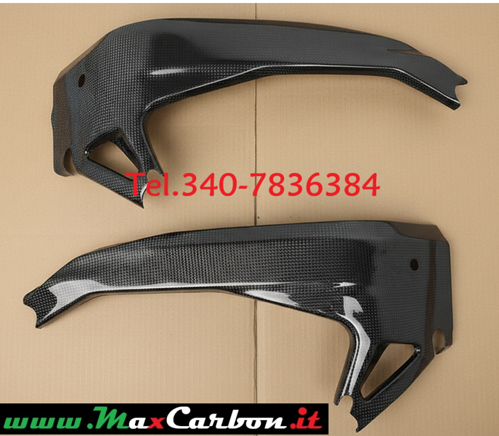 Aprilia RS 660 & Tuono 660 Copri Telaio Lungo In Carbonio Lucido , Carbon Frame Cover